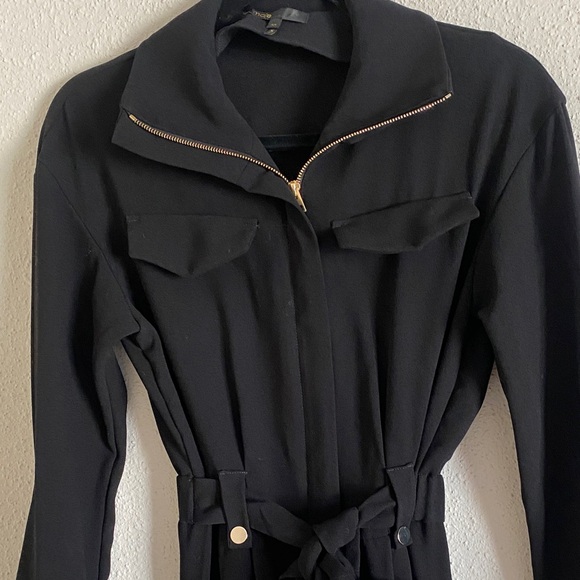 Maje Black Long Sleeve Jumper with Zipper - Picture 7 of 11